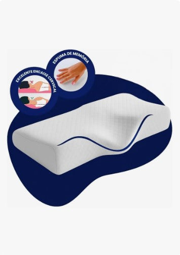Travesseiro Cervical OrthoZen™ – Alívio da Dor e Postura Correta