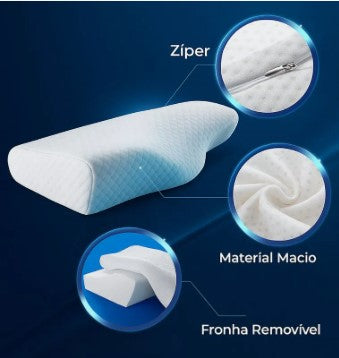 Travesseiro Cervical OrthoZen™ – Alívio da Dor e Postura Correta