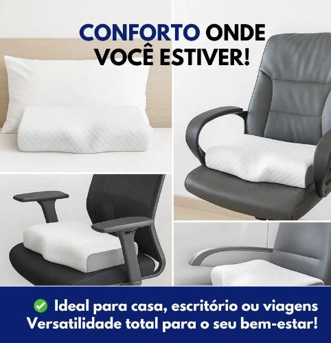 Travesseiro Cervical OrthoZen™ – Alívio da Dor e Postura Correta